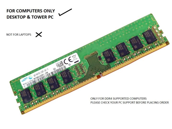 4GB Ram for Computer DDR4 PC4 -2133P, 2133MHz, 288pin LONG DIMM, Desktop RAM Memory