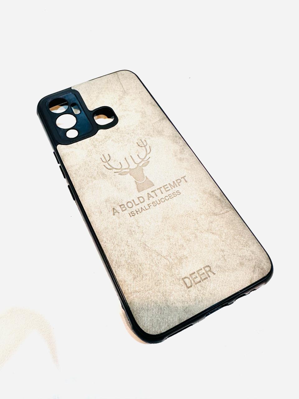 Lahore Mobile Case For Infinix Hot 12 Play Hybrid Soft TPU Deer Pattern Leather Shockproof Case Cover - Infinix Hot 12 Play Back Cover 2