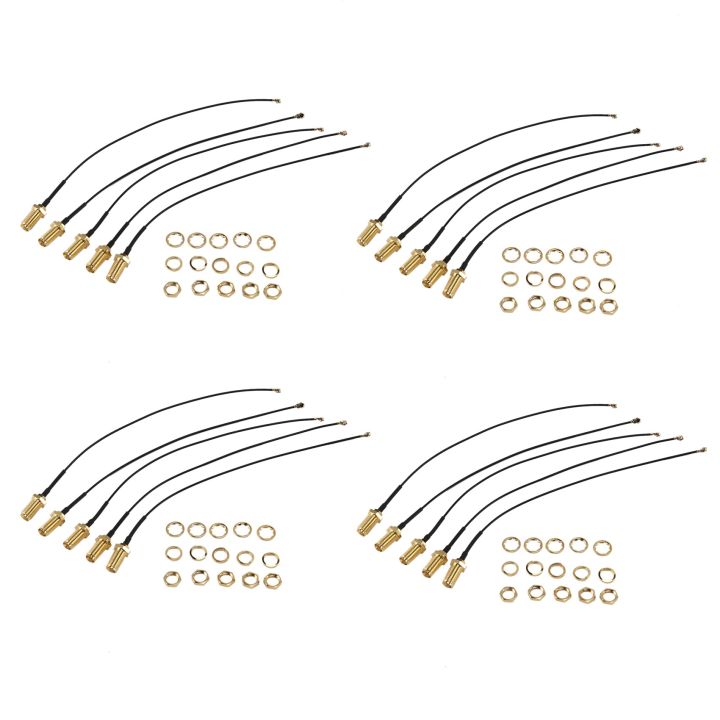 20Pcs Connector Antenna WiFi Pigtail SMA Female to IPX Extension Cable 15cm