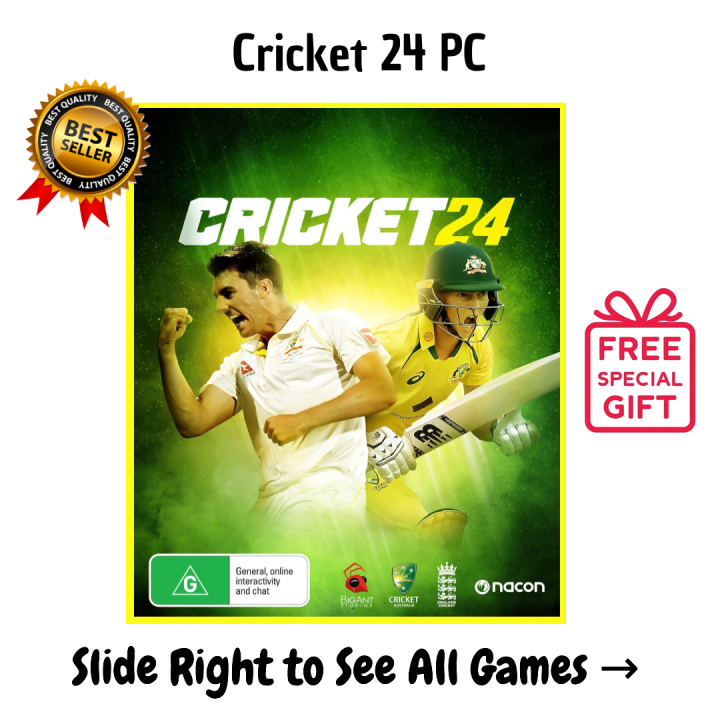 Cricket 24 - PC GAME (DIGITAL DOWNLOAD VIA GOOGLE DRIVE/MEDIAFIRE) - QR CODE + SPECIAL GIFT