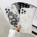 Chinese Dragon Phone Case For iPhone 15 14 13 12 11 Pro Max X XR XS 7 8 Plus Mini SE Clear Soft Mobile Case. 
