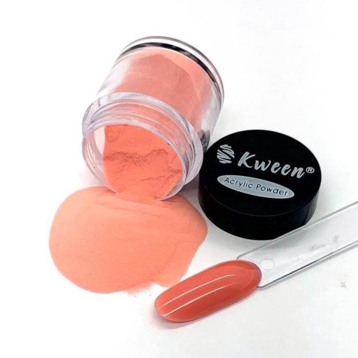 KWEEN Acrylic Powder Dark Peach Color Carving Nail Polymer Tip Extension Crystal Powders Manicure Professional Nails Art