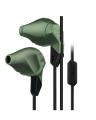 Grip 200 In-Ear Sweat-Resistant Sport Headphones with In-Line 1 Button Microphone - Olive Green. 
