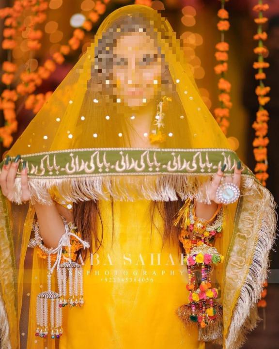BABA KI RANI Mehndi Mayo mayon with Groom Name Customization Bridal Net Fancy Dupatta Wedding Nikah Party - RED - Fine Tailored Stitch Nikkah Duppatta For Shadi Qubool Hai Lace Dupata For Girls Women Traditional Embroidery Dupatta