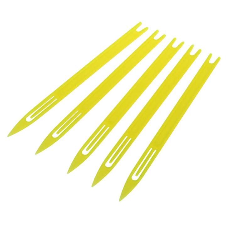 JAERBEE 5 Pcs 2# Yellow Plastic Fishing Net Repair Netting Needle Shuttles