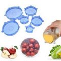 Silicone Stretch Lids, 6-Pack Various Sizes Reusable Silicone Covers, Durable Food Storage Covers for Bowls or Containers. 