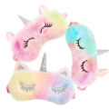 Cartoon unicorn girl boy child blackout plush unicorn eye patch blackout lunch break eye patch cute breathable eye patch. 