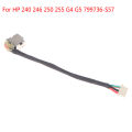 DC Power Jack For HP 240 246 250 255 G4 G5 799736-S57 Charging Port Connector. 