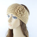 Headband Soft Sweet Knitted Flower Headband. 