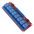 8-Channel Relay Module (24VDC)| High/Low Level Trigger with Optocoupler Isolation Load DC 30V/10A AC 250V/10A for PLC. 