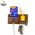 Lifestyle Glory Brand New Unique multipurpose design Wood Key Holder I 7 Hocks I Brown I Home Decoration items I Wall Decoration items for shop I Wall Decoration items I Wall Hanging for keys I Wall Hanging For Decoration. 