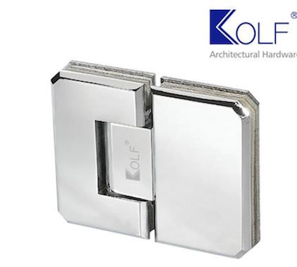 Glass Shower Door Hinge,Brushed Hinges for Glass Doors,Heavy Duty Stainless Steel 180 Degree Cabinet Hinges Glass to Glass