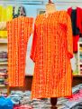 Stitched Chunri 2-Piece Suit for Women and Girls, Steam Printed Linen Dress with Trouser, Available in S-XL. 