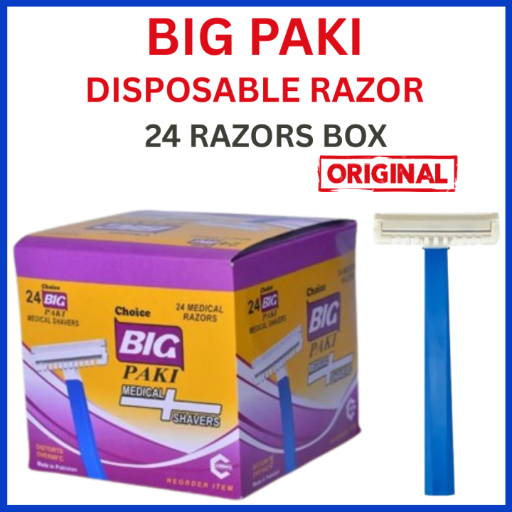 Choice Big Paki Razor Box (24 Razors Pack) Original Big Paki Razor For ...