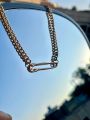 SAFETY PIN NECKLACE /HIGH QUALITY GOLD NECKLACE /AFFORDABLE. 