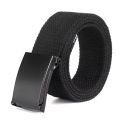 Solid Color Men Women Ladies Female Male Uni Plain Webbing Cotton Canvas Metal Buckle Belt Clothing Accessories 0724. 