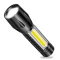 Zoomable Tourch Metal COB Flash Light Tourch | Mini LED Flash Light | Rechargeable Small LED Work Flash Tourch Light. 