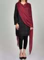 Maroon Overlocked Crinkle Chiffon Dupatta For Girls Ladies-All Colors Available. 