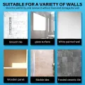 4 Pieces Adhesive Shower Curtain Rod Holder Shower Rod Retainer Wall Mount Holder, Shower Curtain Rod Not Included White. 