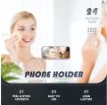 Silicon Suction Pad Phone Holder Self-Adhesive Rubber Suction Mobile Holder Silicone Suction Phone Case - Suction Cup Phone Holder | Sticky Phone Grip Mount With 24 Suction Cups | Anti-Slip Suction Phone Case Mount For Shower mirror Silicone Mobile Stand. 