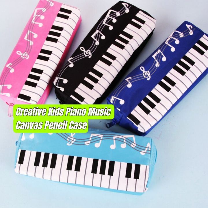 Creative Kids Piano Music Cartoon Canvas Animals Pencil Case Hello Kitty Doraemon Bekas Kotak Pensil Box Kanvas Zipper Kids Children Goodies Birthday Christmas Valentine Gifts Presents Cosmetic Bag Alat Tulis Kanak-kanak Kotak Pensil 小孩 文具 铅笔