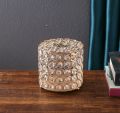 The Drawing Room-High Quality Round Beaded Metal Tissue Box Paper Acrylic Tissue Box. 
