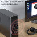 Wireless Speaker Converter Wireless Bluetooth Audio Adapter with Built-in Mic for Low Latency Hifi Sound 2-in-1 Receiver Compatible with 3.5mm Interface Southeast Asian Buyers' for Wired. 