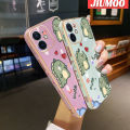 JIUMOO For vivo Y55s 5G Y72T 5G Case Cartoon Cute Dinosaur New Luxury Plating Phone Cases Square Edge Pattern Shockproof Soft Case Full Cover Camera Lens Protection Shell. 