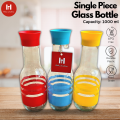 Glass bottle- Water Bottle- Milk- Juice- Fancy Glass Bottle with Gravity Cap- 1000ml. 