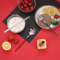 4pcs Portable Stainless Steel Cutlery Set Travel Dinnerware Set Spoon Fork Chopsticks Kitchen Accessory with Case Cutlery Camping Dinner Sets. 