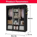 3 Door fancy and portable closet wardrobe storage organizer with shelves for multipurpose No-voven Fabric storage shelf | lightweight 3 door assemble plastic portable wardrobe. 