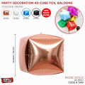24 Inch 4D Cube Balloons Square Aluminium Foil Ballon Mirror Baloons For Birthday Party, Weddings, Anniversary, Bridal Shower, Baby Shower, Graduation Parties, Celebrations, Farewell, Dance Party Available in Multicolors. 