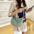 Japanese Harajuku Nylon Shoulder Bag Women Solid Color Sling Bag Ins Simple Crossbody Bag Student Casual Bag.