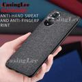 Casinglee For Honor X7 Linen Phone Case Hard Cloth Back Cover With Soft Frame Anti-knock Cases For Honor X7. 