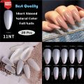 20pcs Best Quality Artificial Short Almond Natural Full Nails. 
