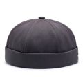 Unisex Casual Docker Hats Solid Color Trend Yuppies Hats Skull Shape Cap Beanie Worker Vintage Rolled Cuff Harbour Hat Retro Brimless Hat Adjustable Buckle Cap. 