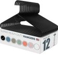 Hanger hanging stand- hijab hanger - towel hanger- kids hanger - cloth hanging stand -clothes hangers - drying stand - Plastic Hanger - cloth stand - Door hanger - new clothing stand Holder Large Pack of 12 (Random Designs and black color  Colors))-. 