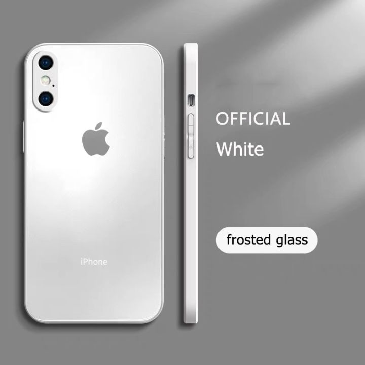 White frosted glass Case iPhone Xs Max XR cases iPhone X Xs Cover ix