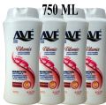 AVE Shampoo for Dull & Dry Hair | Pack of 4 Shampoo | Vitamix Shampoo AVE | Vitamix Shampoo 750ml | Herbal Cleanser | Smooth & Shiny Hair. 