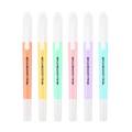 6Pcs/Set Double Head Fluorescent Highlighter Pen Markers Pastel Drawing Pen For Student School Office Supplies Cute Stationery. 