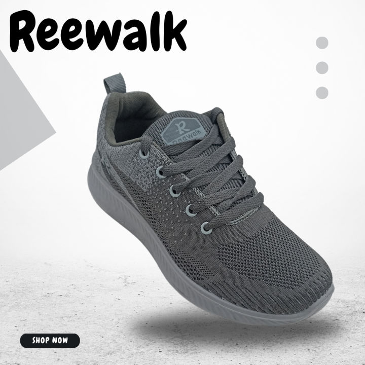 Reewalk Imported Material Grey Jogging Shoes by Sole in Box