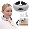Electric Pulse Neck Massager - White And Black. 