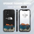 Jizetin for OPPO F19 / A74 / A95 Case Side Design Phone Cover INS Style Simple Elegant The Natural Mountain Area Edge Printing Liquid Silicone Trend Case. 