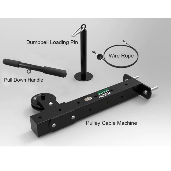 Wall%20Mounted%20Pulley%20Cable%20Machine%20Attachments%20Fitness%20Lat%20Pull%20Down%20Rope%20Equipment%20Home%20Gym%20Triceps%20Biceps%20Muscle%20Workout%20Set%20-%20Image%203