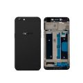 OPPO A57 Complete Metal Housing Full Body Casing Replacement Parts Case With Side Volume Buttons ( Middle Frame Plate And Back Frame) - Black. 