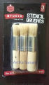 3Pcs Wooden Stencil Brushes for Art Project Acrylic Oil Watercolor Painting Card Making and DIY Art Crafts Brush. 