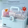 Medicine Box Foldable First Aid Box Portable Storage Box 3 Layer Medicine Cabinet Storage Box for Home Outdoor (SMALL). 