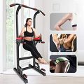 Power Tower Pull Up Bar, Adjustable Height Pull Up & Dip Station Multi-Function Home Gym Strength Training Fitness Workout Station. 