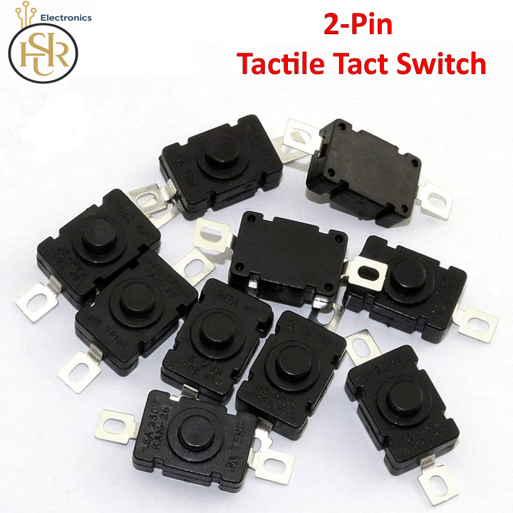 10-PC's Self-Lock Push Button, Tactile Tact Switch SMD Type 2pin ON-Off Mini Switch DC 260V 1.5Amp