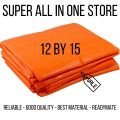 Durable Waterproof Orange Tarpal – All Weather Protection Cover. 